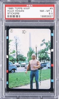 1985 Topps WWF Stickers #9 Hulk Hogan - PSA NM-MT+ 8.5